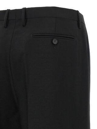 Fendi Black Mohair Dress Pants