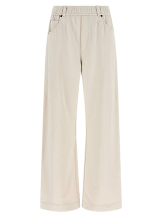 Brunello Cucinelli Beige Cotton Athletic Pants