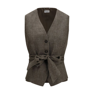 Brunello Cucinelli Brown Linen Blazer