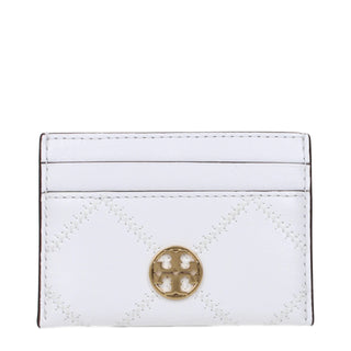 Tory Burch White Leather Cardholder