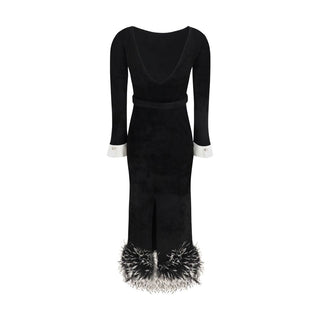 Self-Portrait Black Viscose Cocktail Dress