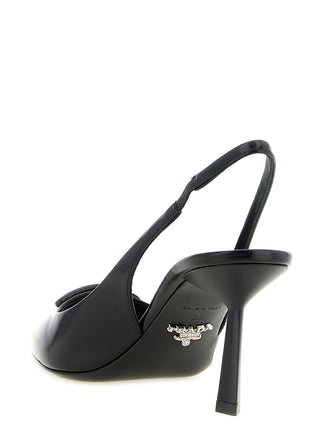 Prada Black Calfskin High Heel Pumps