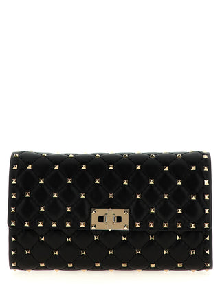Valentino Garavani Black Lamb Leather Shoulder Bag