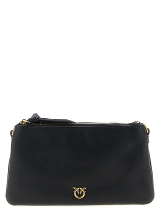 PINKO Black Calfskin Crossbody Bag