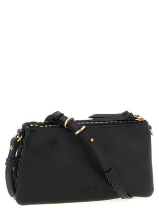 PINKO Black Calfskin Crossbody Bag