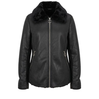 Baldinini Trend Black PU Women Jacket