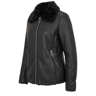 Baldinini Trend Black PU Women Jacket