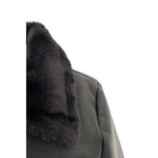 Baldinini Trend Black PU Women Jacket