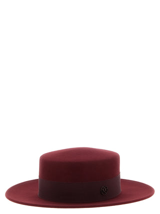 Maison Michel Bordeaux Wool Hat
