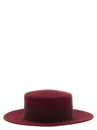 Maison Michel Bordeaux Wool Hat