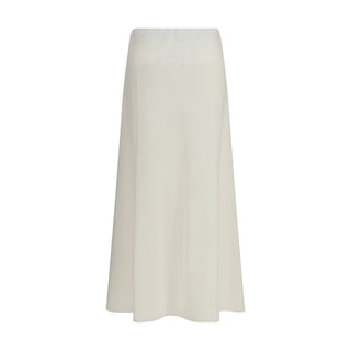 Brunello Cucinelli Beige Wool Oves Aries Midi Skirt