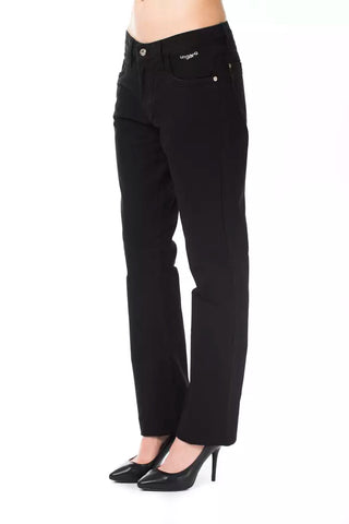 Ungaro Fever Black Cotton Women's Pants