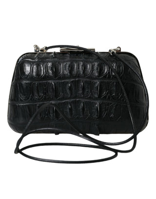 Balenciaga Black Exotic Skin Leather Shoulder Crossbody Box Clutch Bag