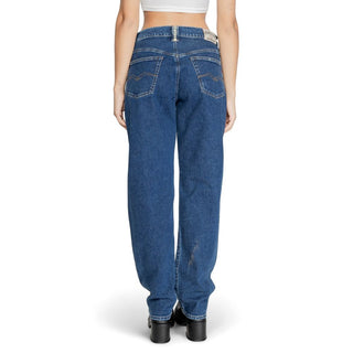 Replay Blue Cotton Mom Jeans