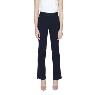 Street One Blue Cotton Flared Pants