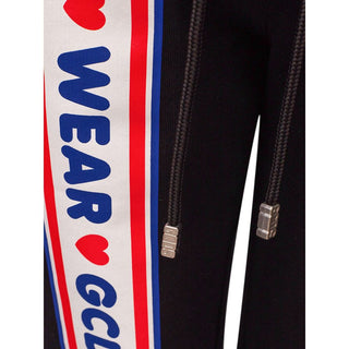 GCDS Black Cotton Joggers (Workout Pants)