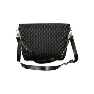 Mario Valentino Nero Poliuretano Women's Bag with Removable Shoulder Handle