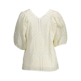 Gant White Cotton Women T-Shirt