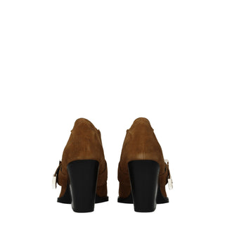 Versace Jeans Brown Leather Ankle Boots