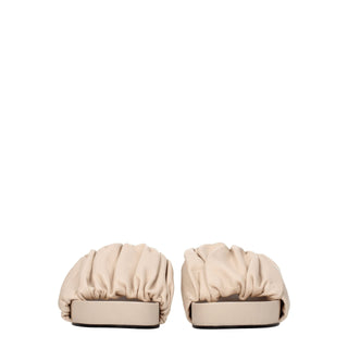 Jil Sander Pink Leather Slippers