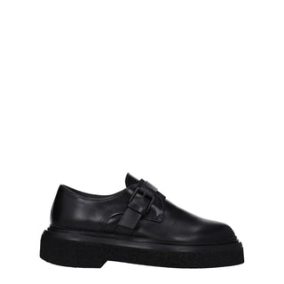 Max Mara Black Leather Oxfords And Derbies