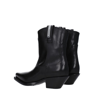 Premiata Black Leather Ankle Boots