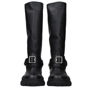 Burberry Black Leather Boots