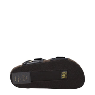Valentino Garavani Black Leather Slippers