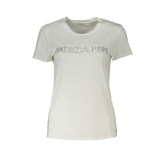 Patrizia Pepe White Organic Cotton Women T-Shirt
