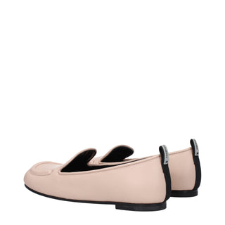 Premiata Pink Leather Slip-On Loafers