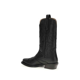 Ganni Embroidered Western Boots