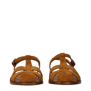 Church's Brown Leather Flat Sandals