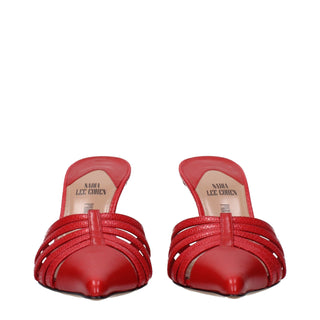Paris Texas Red Leather Stiletto Heel Sandals