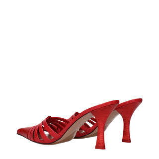Paris Texas Red Leather Stiletto Heel Sandals