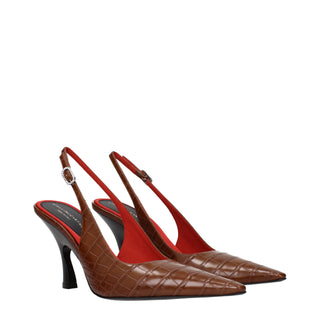 Stella McCartney Brown Leather High Heel Pumps