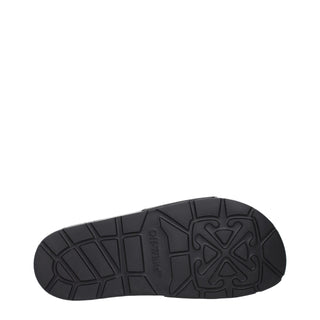 Off-White Black Cotton Slippers