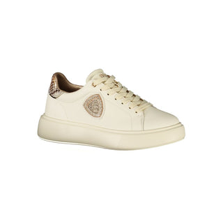 Blauer Beige Polyurethane Women Sneaker