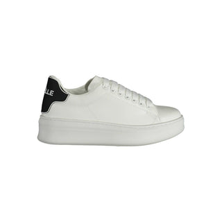 Gaelle Paris White Polyurethane Women's Sneaker