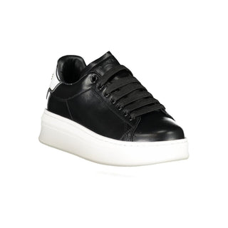 Gaelle Paris Black Polyurethane Women Sneaker