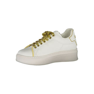 Gaelle Paris Bianco Polyurethane Women Sneaker