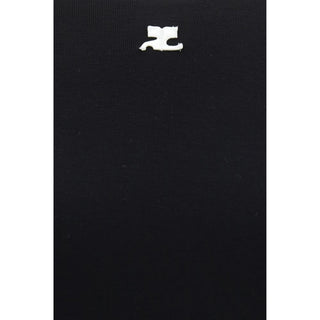 Courrèges Black Cotton T-Shirt
