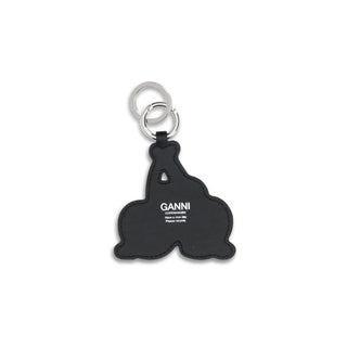 Ganni Red Recycled Leather Keychain