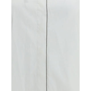 Brunello Cucinelli White Cotton Dress Shirt
