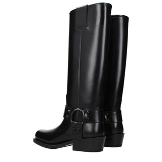 Valentino Garavani Black Leather Boots