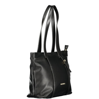 Mario Valentino Black Polyurethane Women's Bag for Sophisticated Accessorizing